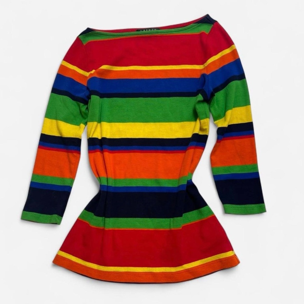 Lauren Ralph Lauren ‘A Bad Case of Stripes’ inspired 3/4 Sleeve Boat Neckline S